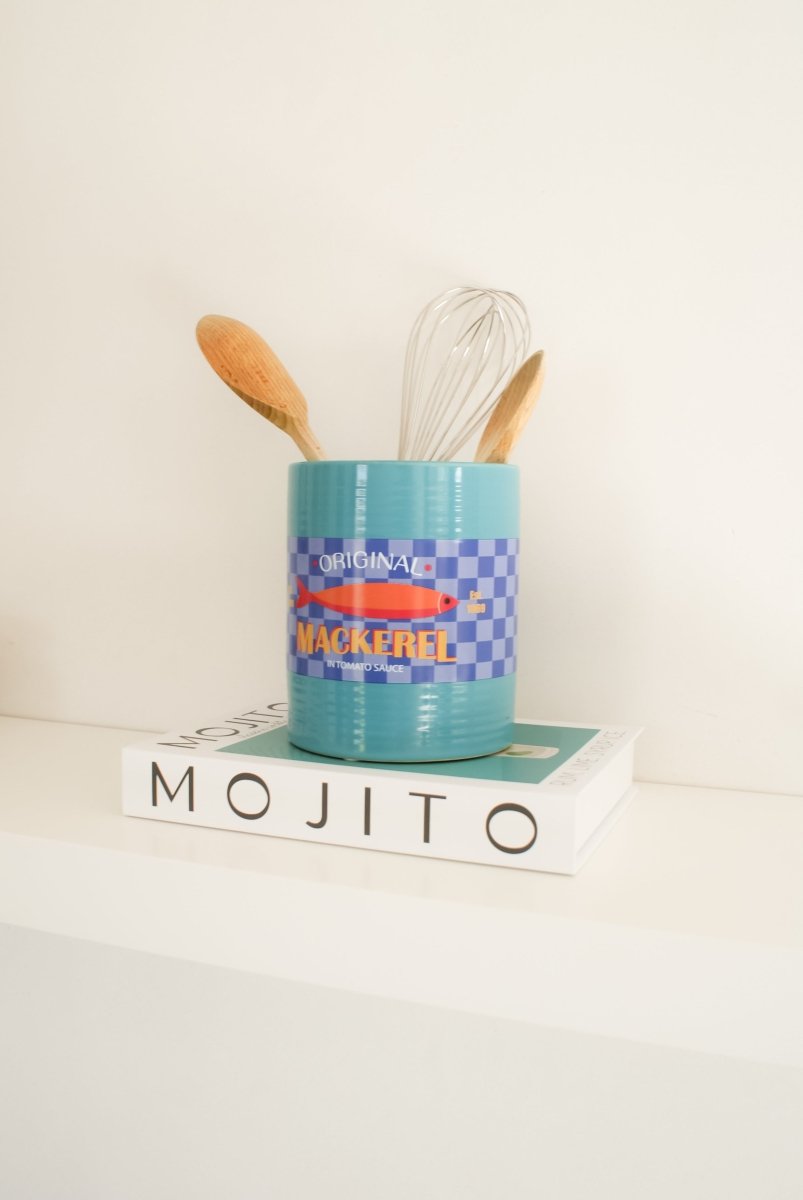 Retro bloempot Makreel - Blauw - Maison Des Bonheurs