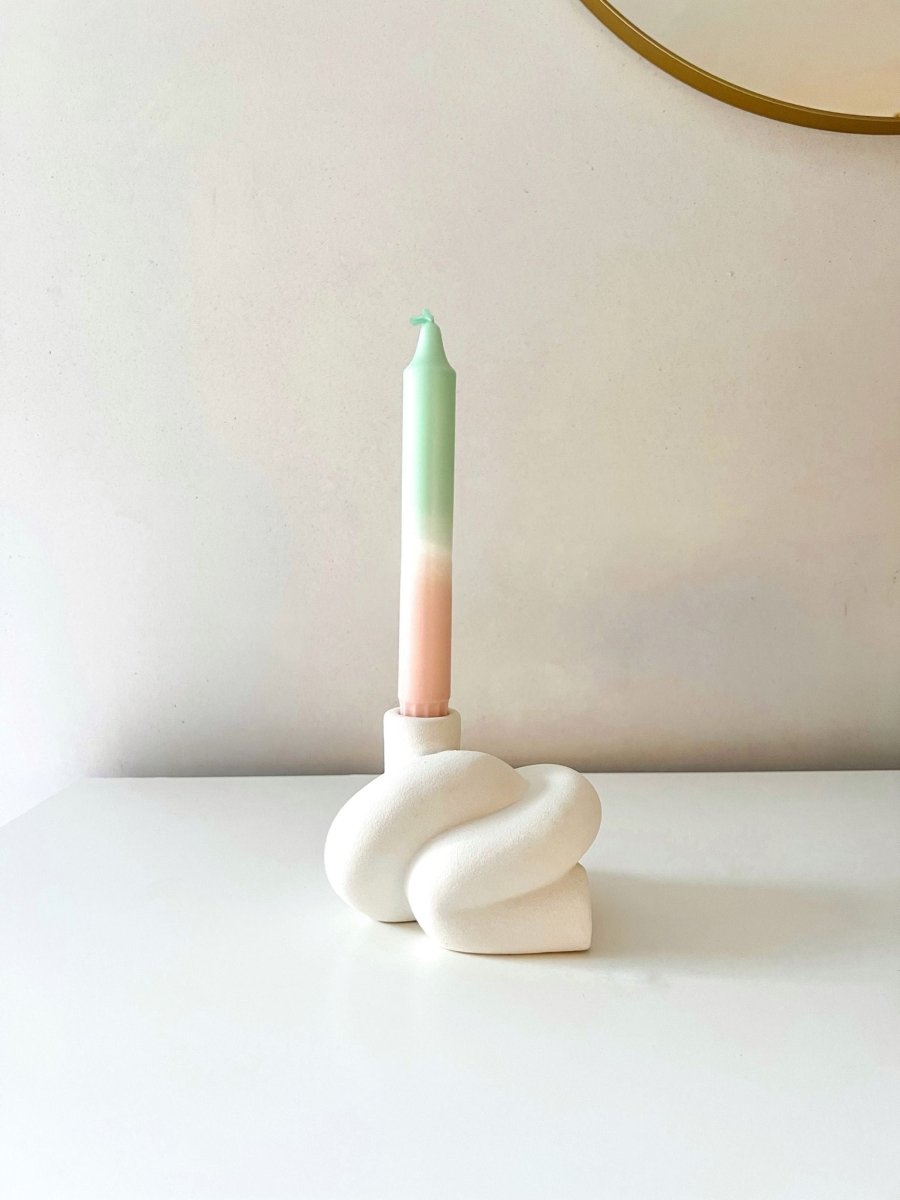 Dip-dye kaars pastel - per stuk - Maison Des Bonheurs