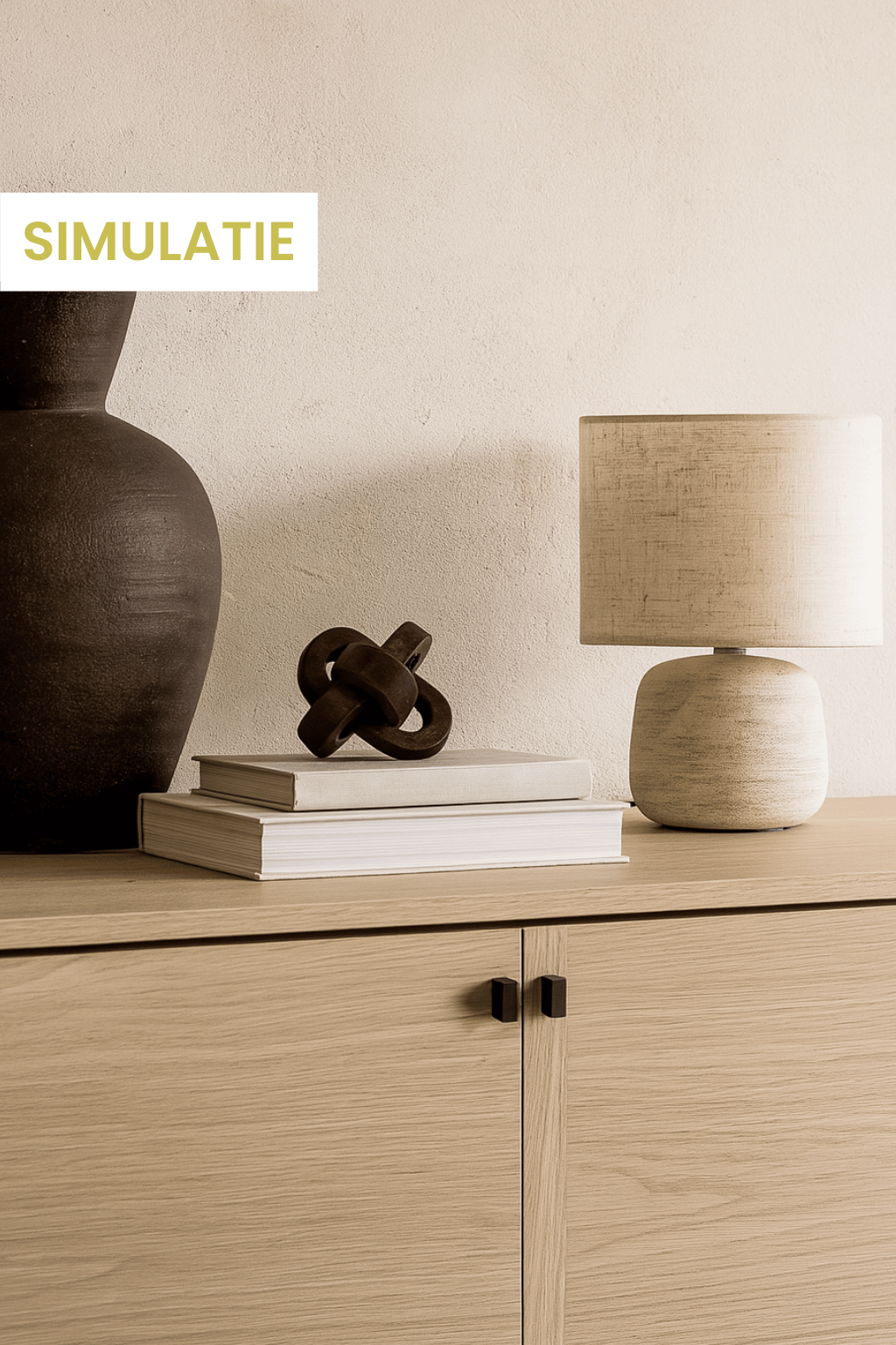 Houten decoratieknoop in warme houttint - naturel mango