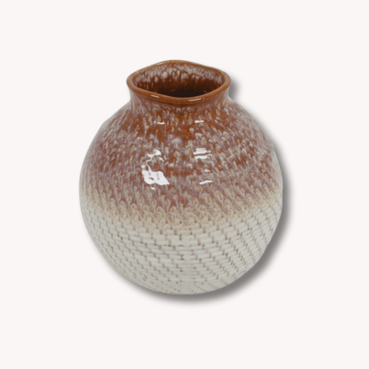 Vaas Alban bruin Small - 18 x 18 x 18,5CM - Maison Des Bonheurs