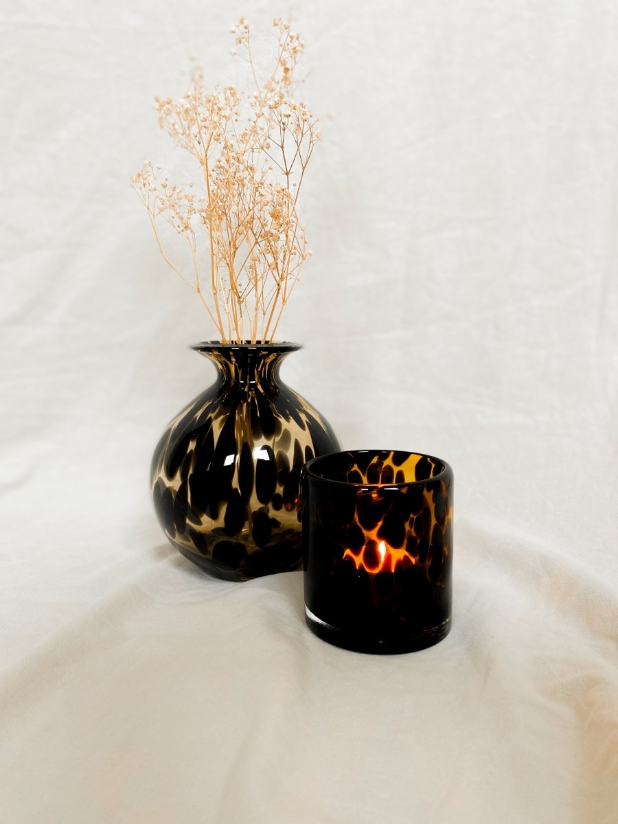 Vaas Leopard - Bruin - 15x13cm - Maison Des Bonheurs