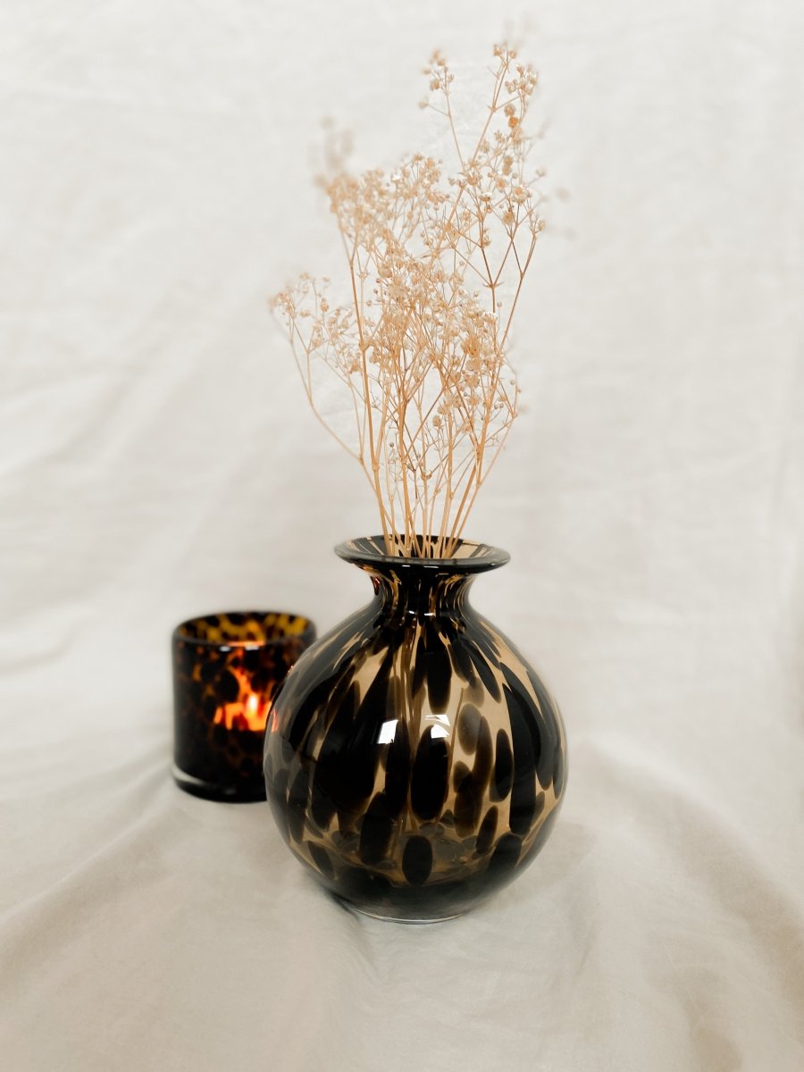 Vaas Leopard - Bruin - 15x13cm - Maison Des Bonheurs
