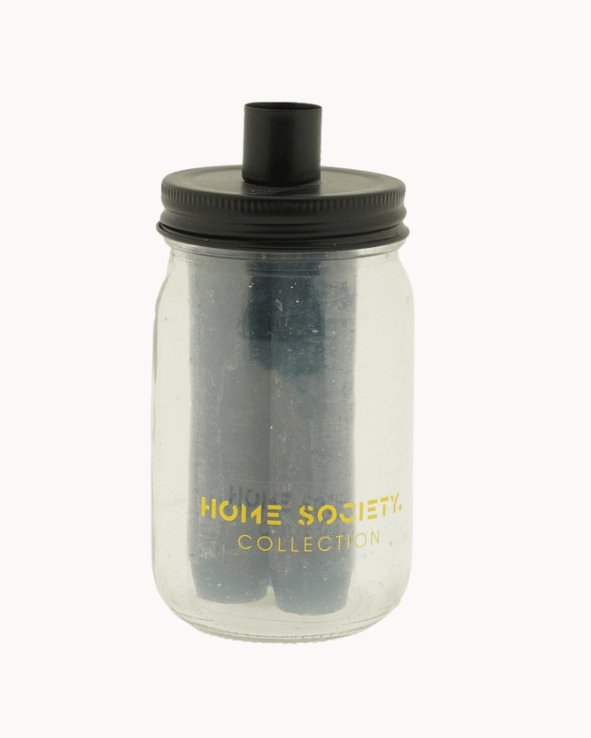 Home Society Candle Jar met 3 kaarsen - Blauw - Maison Des Bonheurs