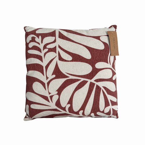 Sierkussen botanisch bordeaux – 45x45 cm | Inclusief vulling