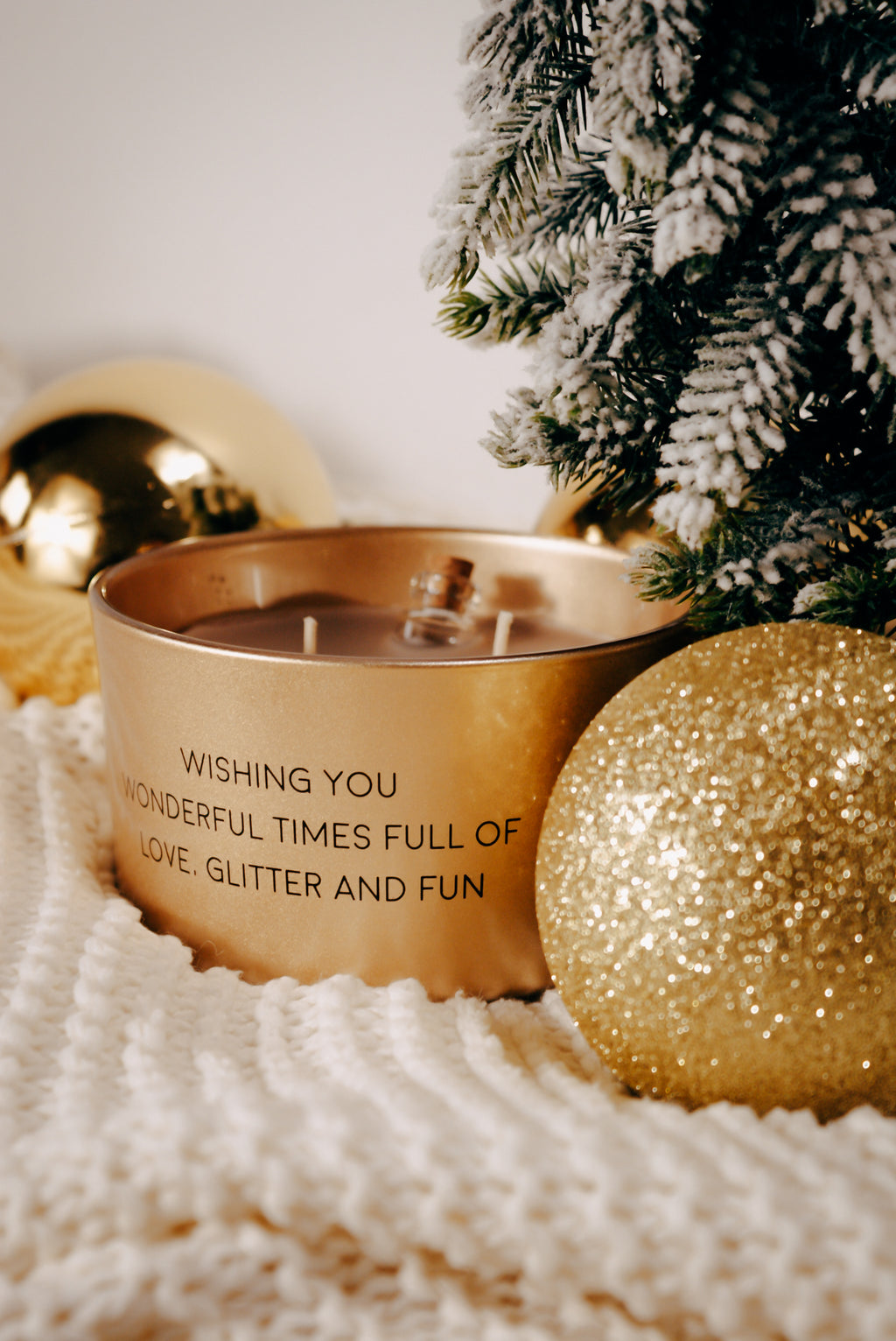 Sojakaars met flessenpost - Wishing you love, glitter, fun - Winter Wood