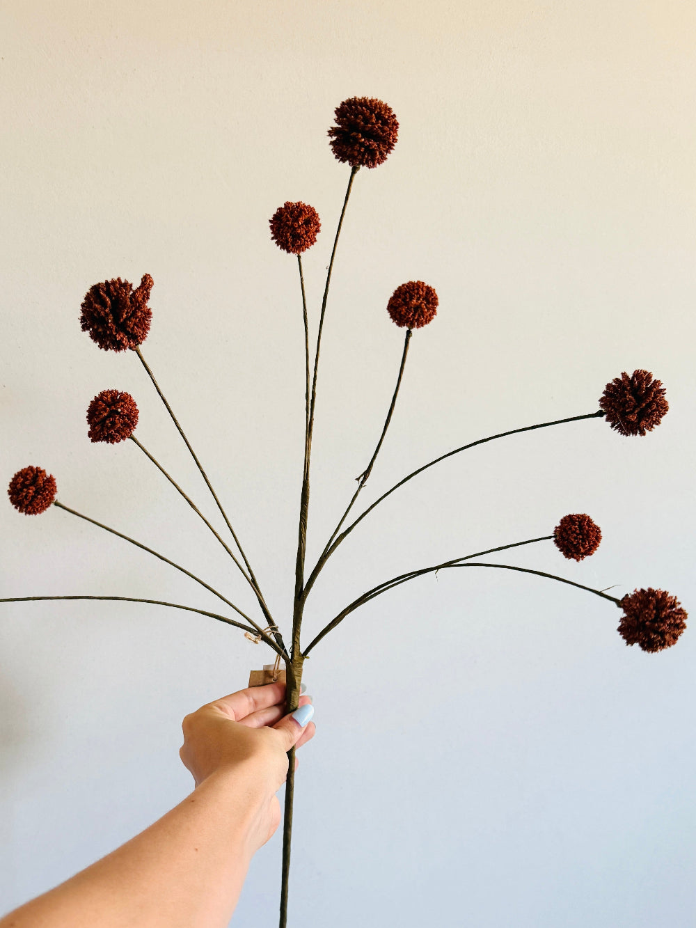 Kunstbloem met 10 bollen - L58cm