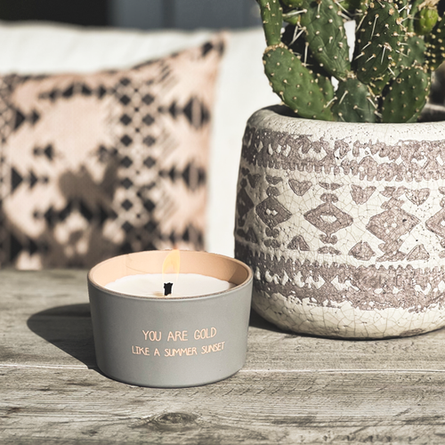 Citronella buitenkaars met quote - You are gold