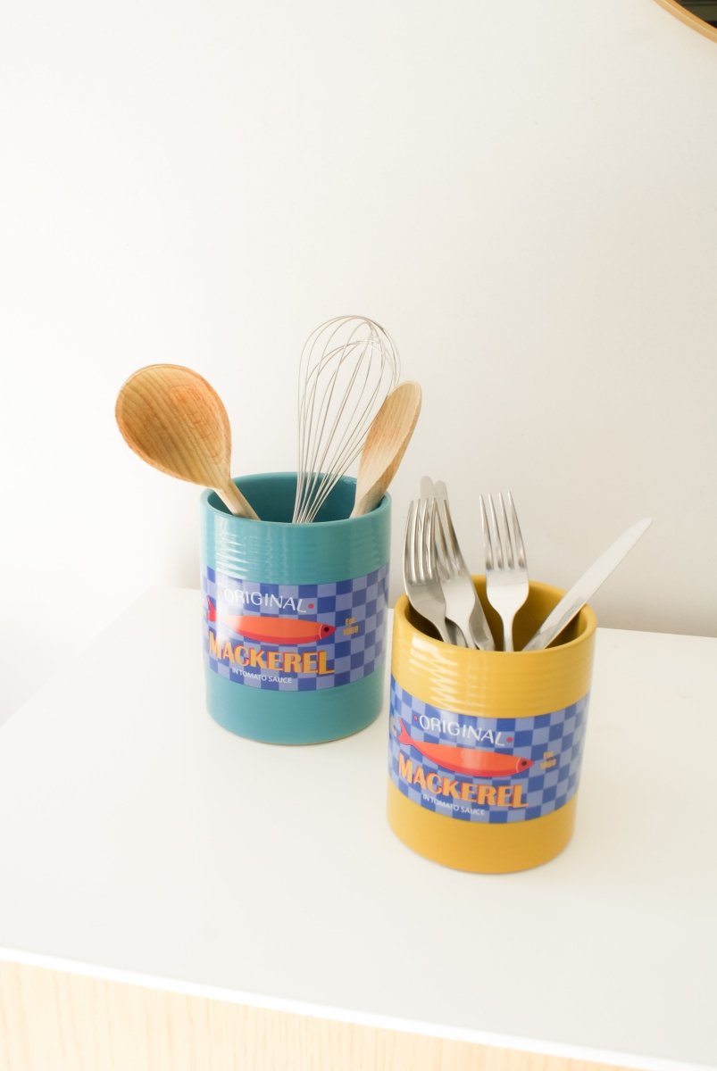 Retro bloempot Makreel - Blauw - Maison Des Bonheurs