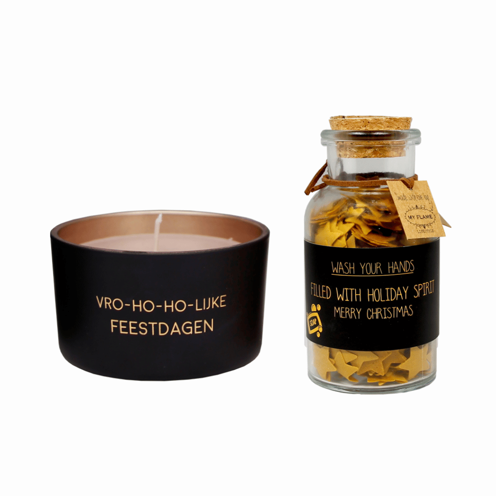 Cadeaubundel 'Vrolijke feestdagen' & Handzeep confetti