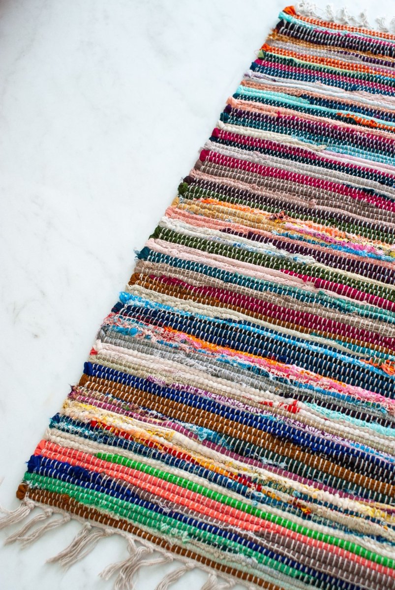 Cotton multicolor tapijt 60 x 90 cm - Maison Des Bonheurs