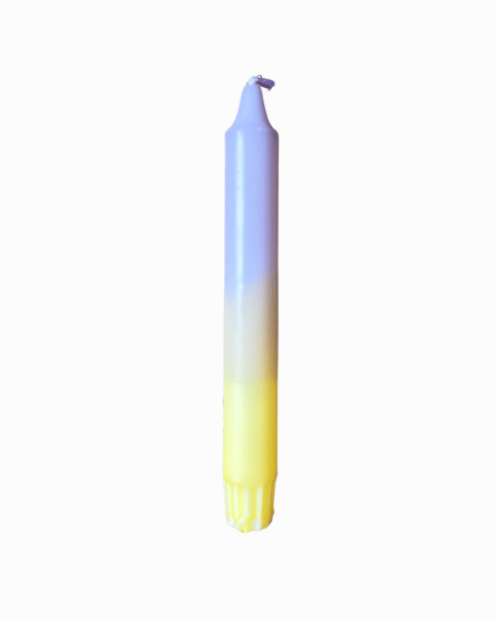 Dip-dye kaars pastel - per stuk