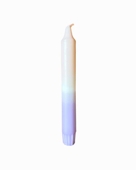 Dip-dye kaars pastel - per stuk