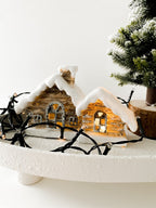 Kersthuisje met Led S | Ijsbruin | Countryfield - Maison Des Bonheurs