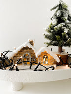 Kersthuisje met Led S | Ijsbruin | Countryfield - Maison Des Bonheurs