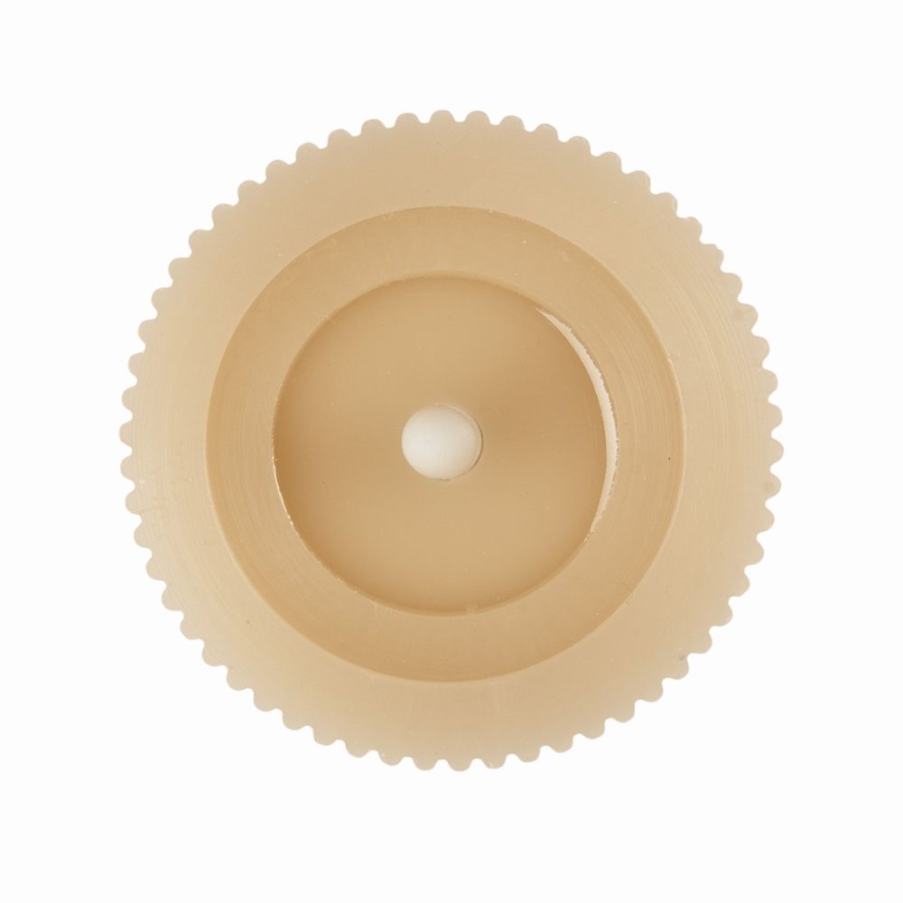 Stompkaars LED met ribbel - Beige - Ø8x13 cm