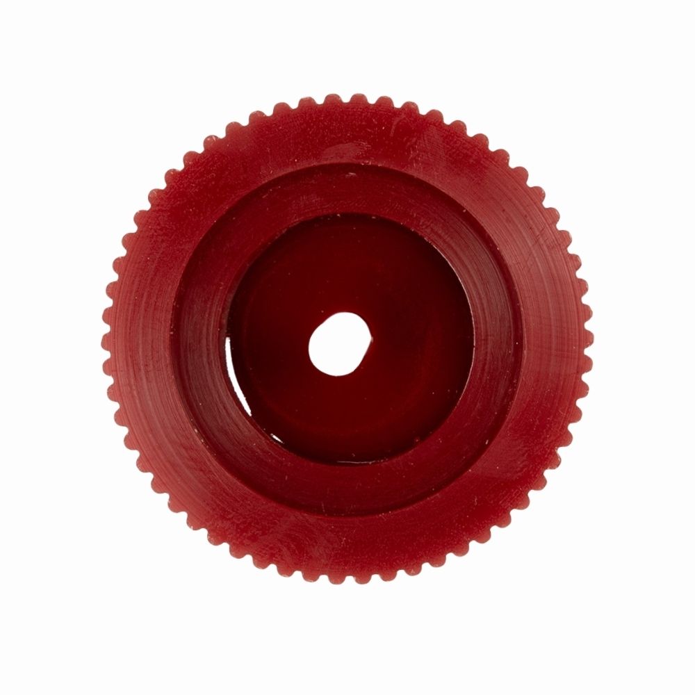 Stompkaars LED met ribbel - Rood - Ø8x13 cm