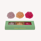 Mini Pioenbloemkaarsjes – Set van 3 - Maison Des Bonheurs