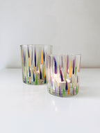 Multicolor theelichthouder groot - Maison Des Bonheurs