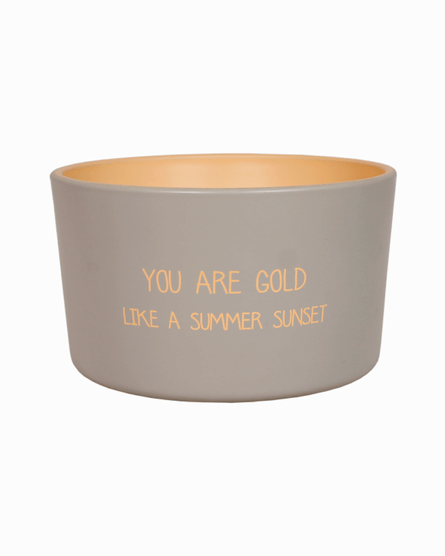 Citronella buitenkaars met quote - You are gold