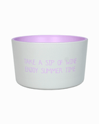 Citronella buitenkaars met quote - take a sip of wine