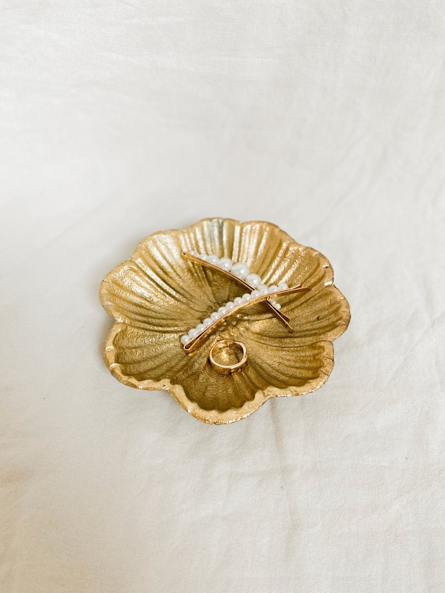 Schaaltje Bloem - Goud - 14x3cm - Maison Des Bonheurs