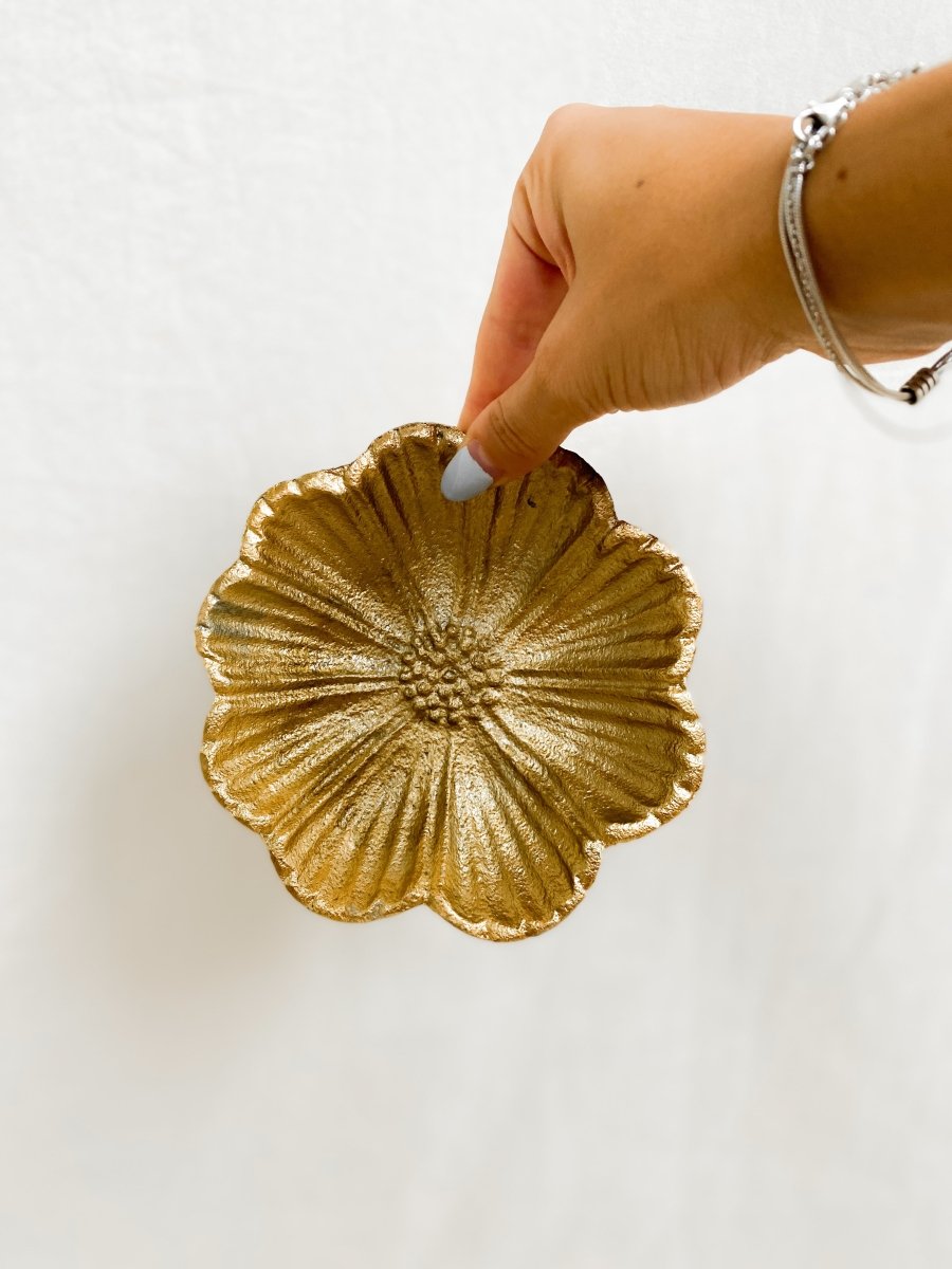 Schaaltje Bloem - Goud - 14x3cm - Maison Des Bonheurs