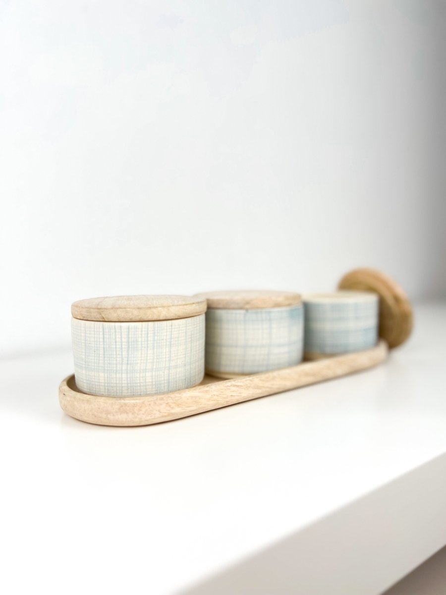 Set van 3 kruidenpotjes - Maison Des Bonheurs