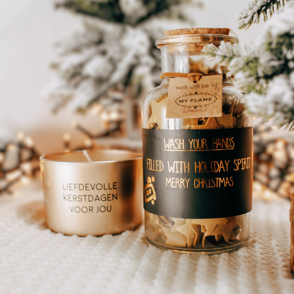 Cadeaubundel ‘Liefdevolle kerstdagen & handzeep confetti’