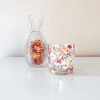 Theelichthouder bloemen - Glas - 7x8cm - Maison Des Bonheurs