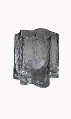 Transparante theelichthouder | cool grey | 10x10x9cm - Maison Des Bonheurs