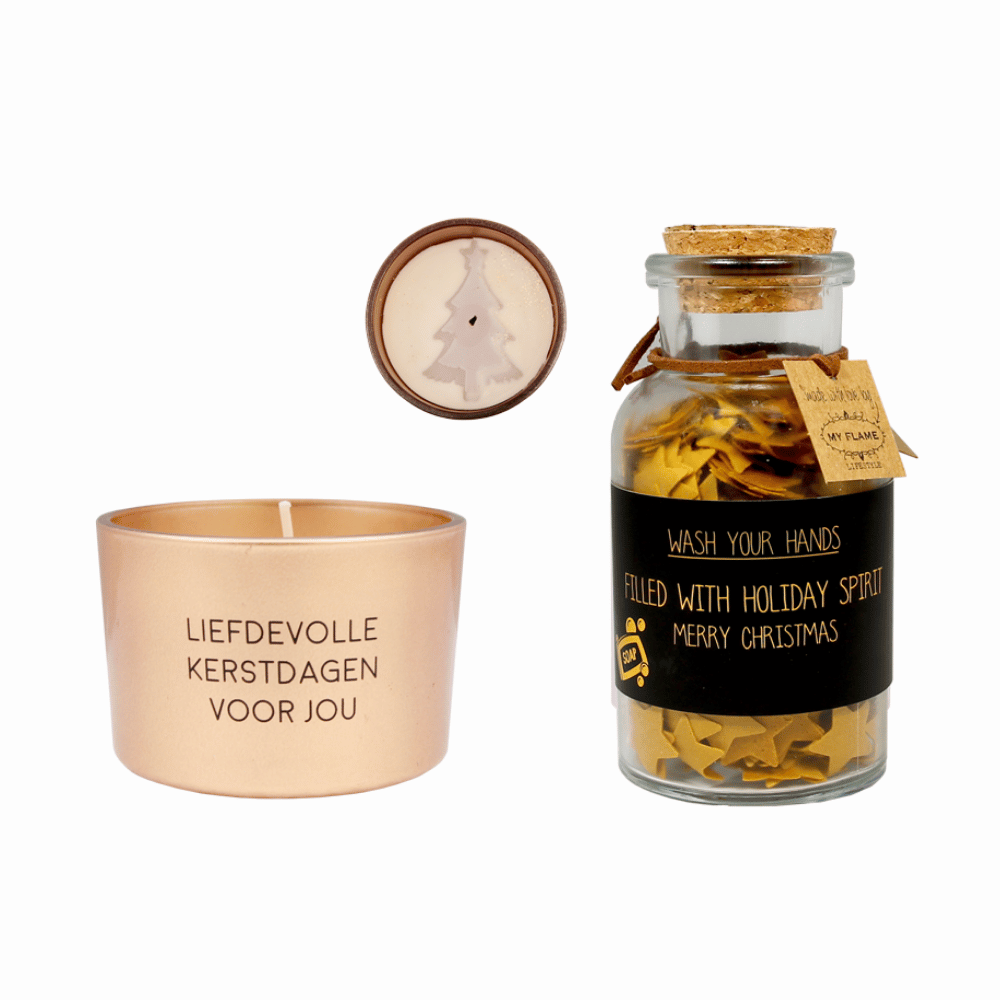 Cadeaubundel ‘Liefdevolle kerstdagen & handzeep confetti’