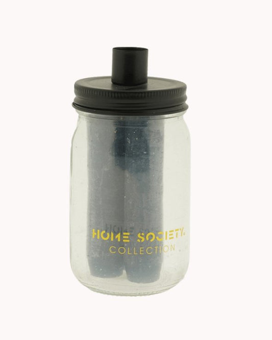 Home Society Candle Jar met 3 kaarsen - Blauw - Maison Des Bonheurs