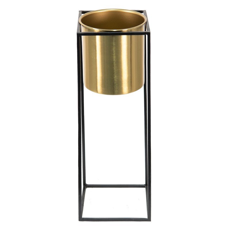 Plantenstandaard met gouden bloempot Groot - Maison Des Bonheurs