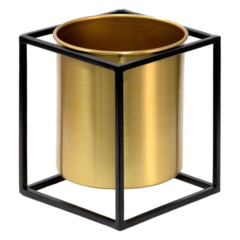 Plantenstandaard met Gouden bloempot Klein - Maison Des Bonheurs