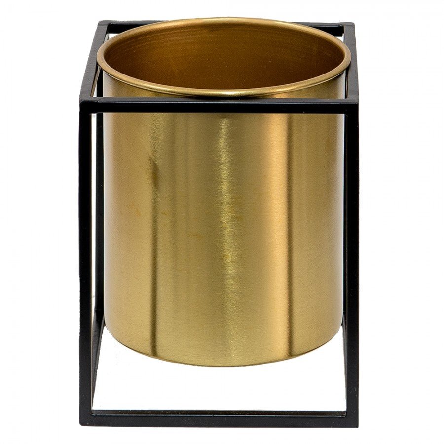Plantenstandaard met Gouden bloempot Klein - Maison Des Bonheurs